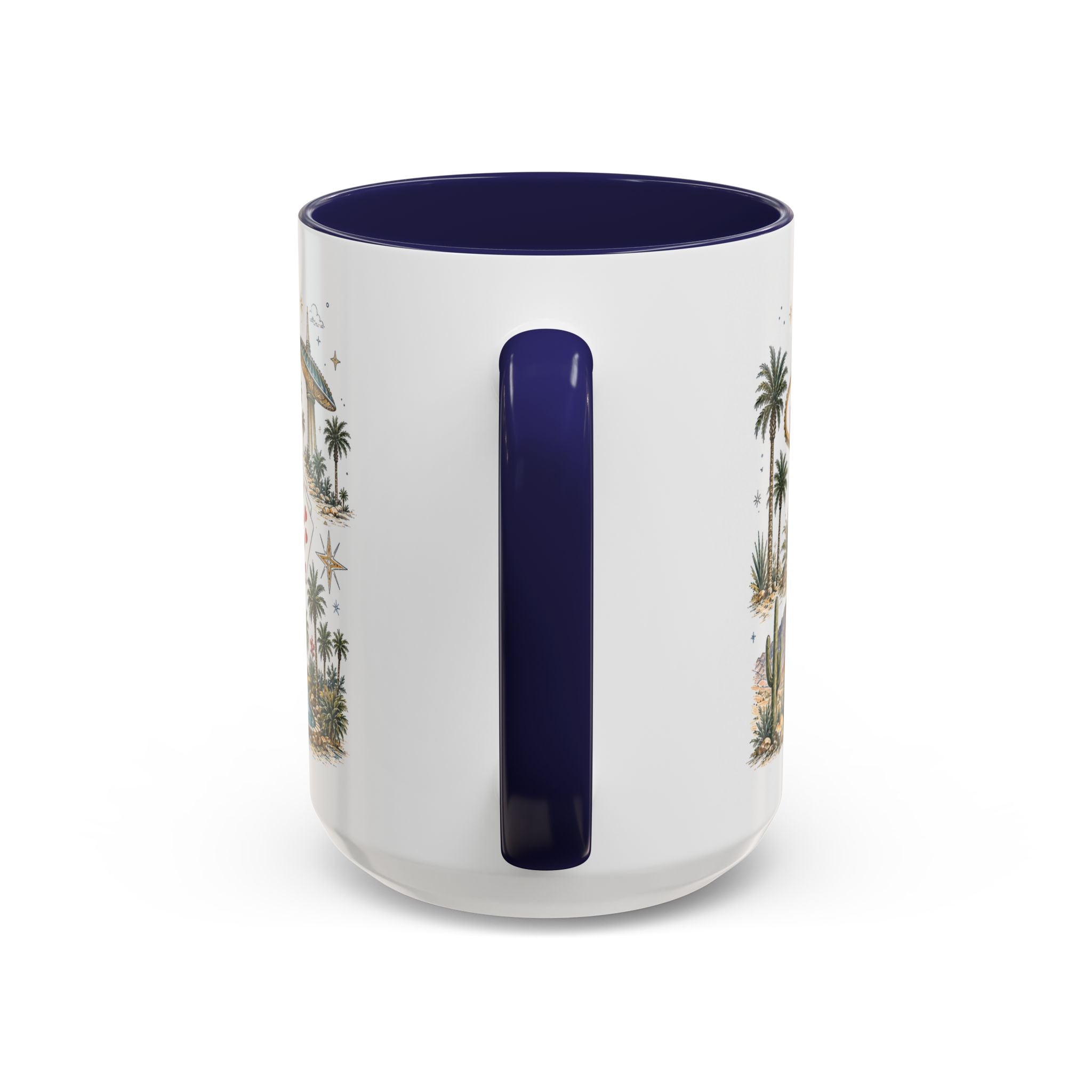 Las Vegas Coffee Mug | United States Travel Souvenir | Vintage Illustrated City Gift | 11 oz 15 oz Accent Mug