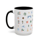 Philadelphia Christmas Mug | Watercolor Travel Souvenir | Holiday Gift | Accent Ceramic Coffee Cup 11oz 15oz