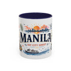 Manila Coffee Mug | Philippines Souvenir Travel Gift | Accent Color Ceramic 11oz 15oz