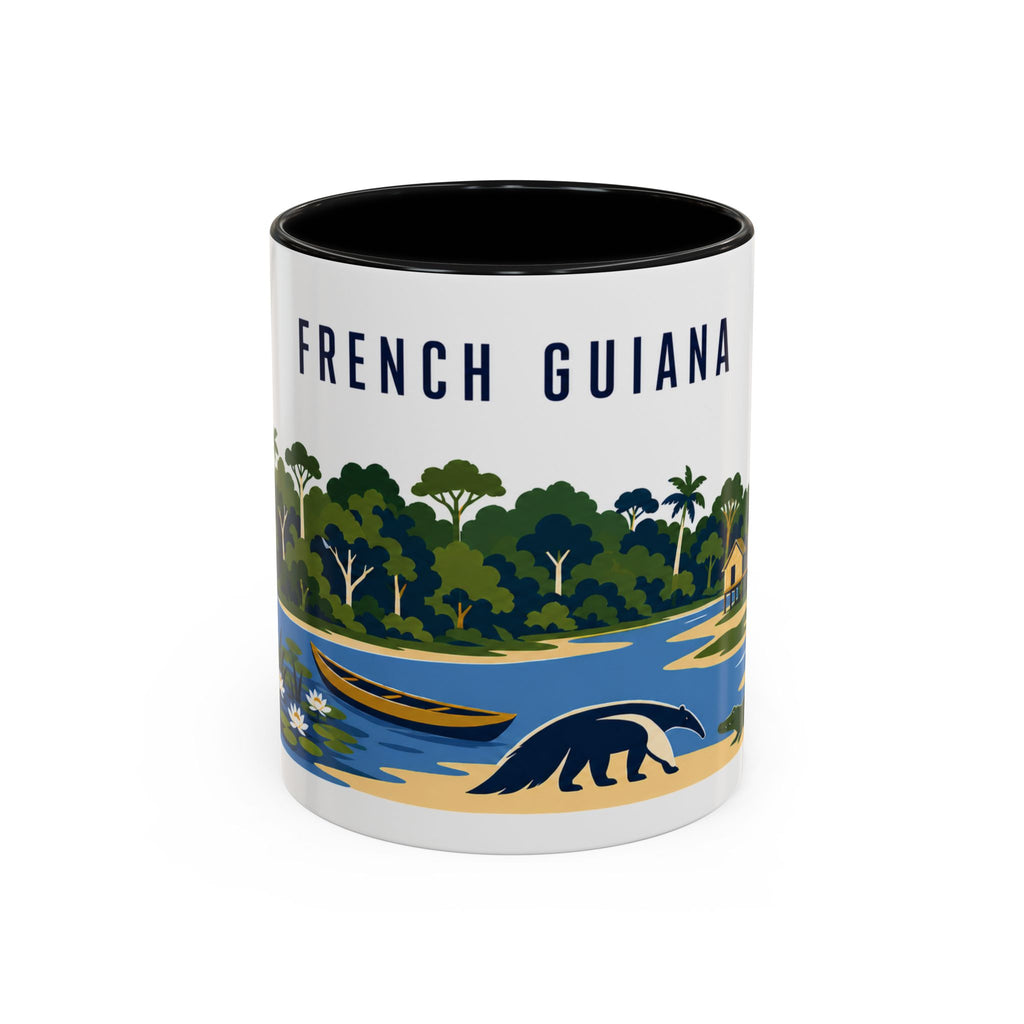 French Guiana Coffee Mug | Travel Souvenir Accent Mug | Country Gift Ceramic Cup 11oz 15oz