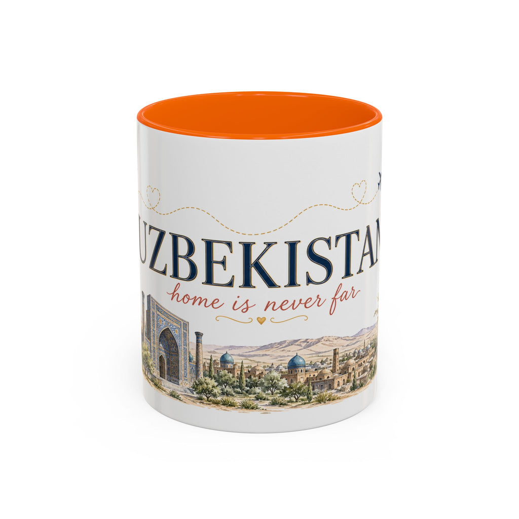 Uzbekistan Home Country Mug | Moving Away Gift | Long Distance Friendship | 11 oz 15 oz Accent Mug