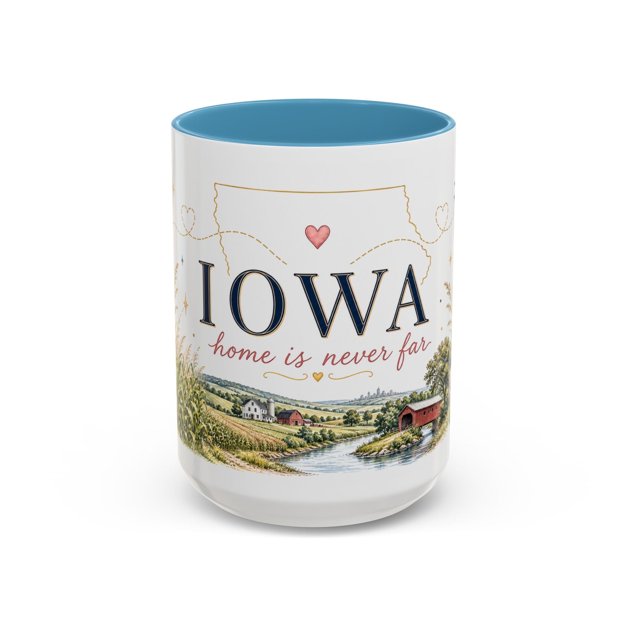 Iowa State Mug | Home is Never Far Accent Mug (11oz or 15oz)