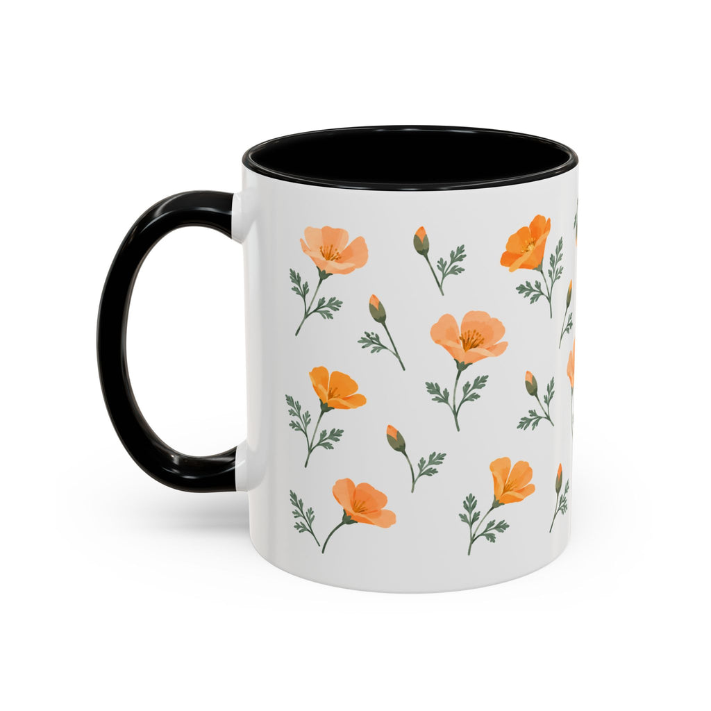 California California poppy Mug, State Flower Floral Coffee Cup, 11oz Botanical Gift