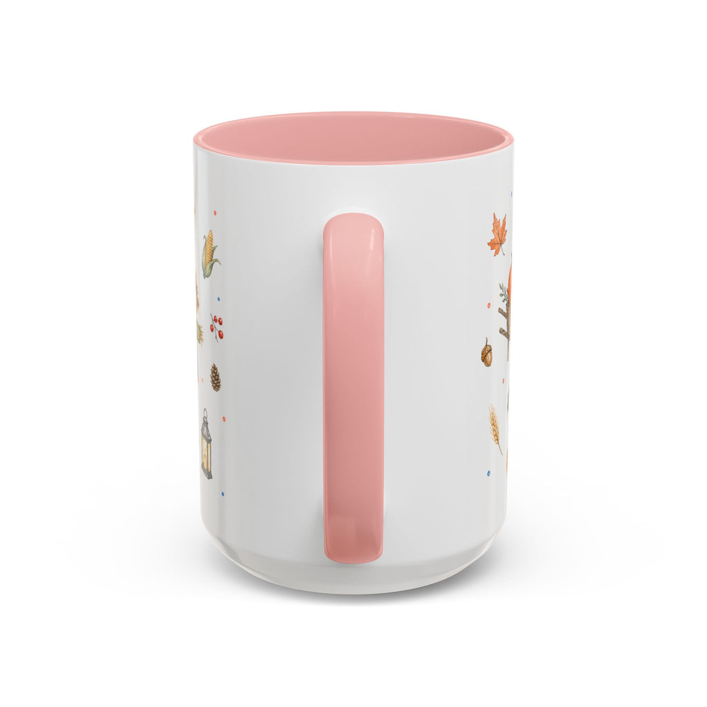 Thanksgiving Mug | Country Harvest Watercolor Gift | Pumpkin Scarecrow Accent Cup 11oz 15oz