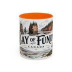 Bay of Fundy Mug, Canada Travel Souvenir, Bucket List Gift, Accent Ceramic Coffee Mug 11oz 15oz