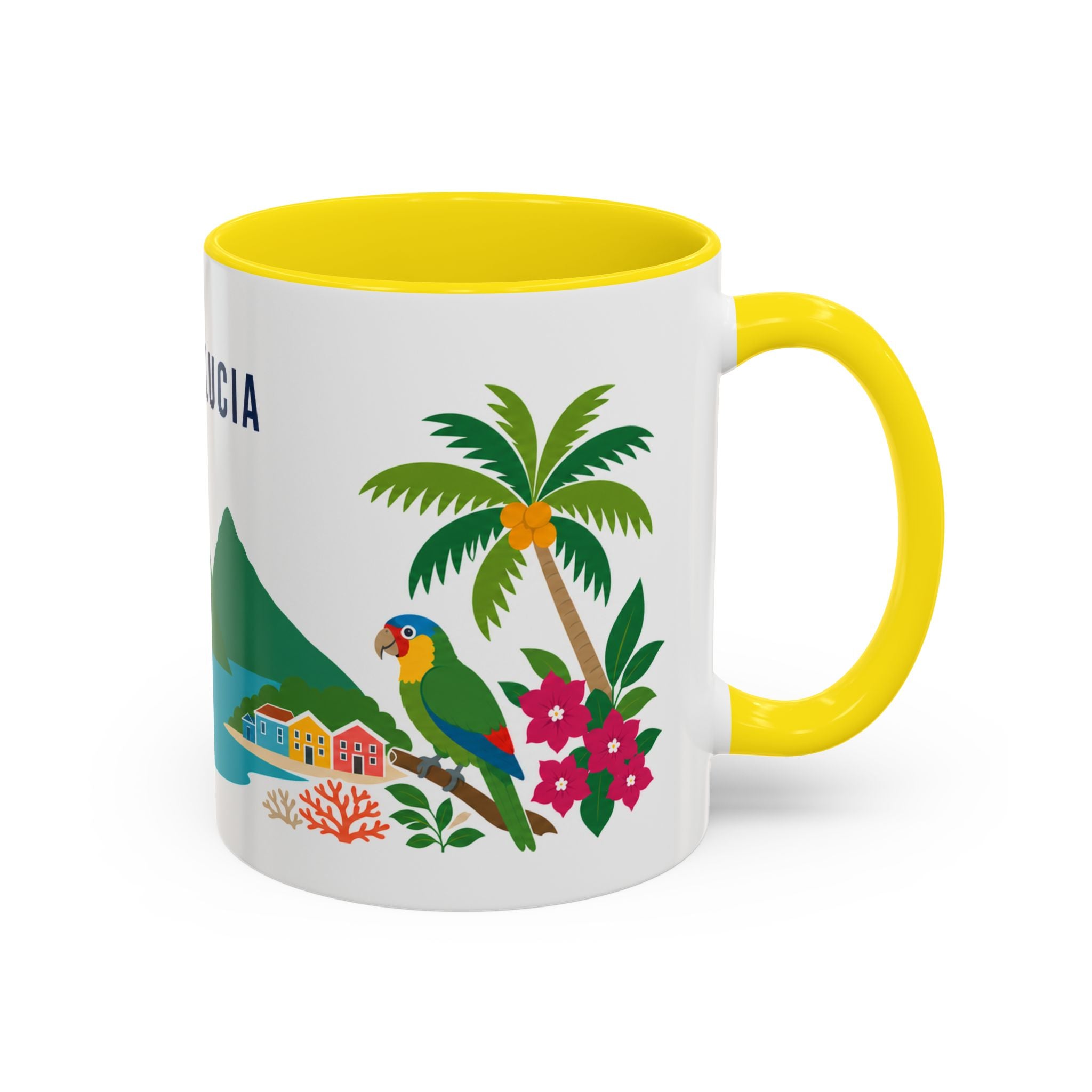 Saint Lucia Coffee Mug | Travel Souvenir Accent Mug | Country Gift Ceramic Cup 11oz 15oz