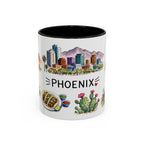 Phoenix Illustrated Travel Mug | City Souvenir Accent Coffee Mug | 11oz 15oz Ceramic Cup