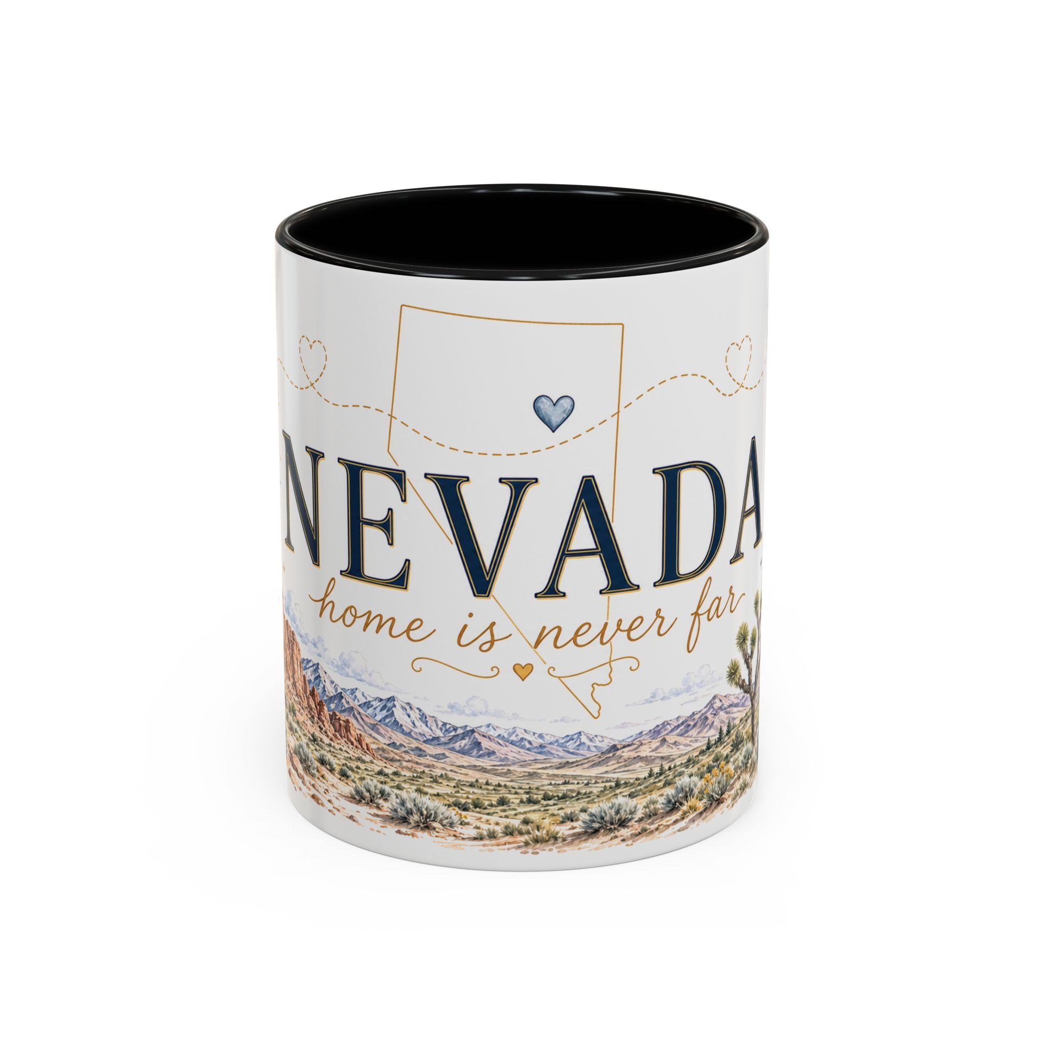 Nevada Home State Mug | Moving Away, Long Distance Friendship Gift | 11oz 15oz Accent Mug