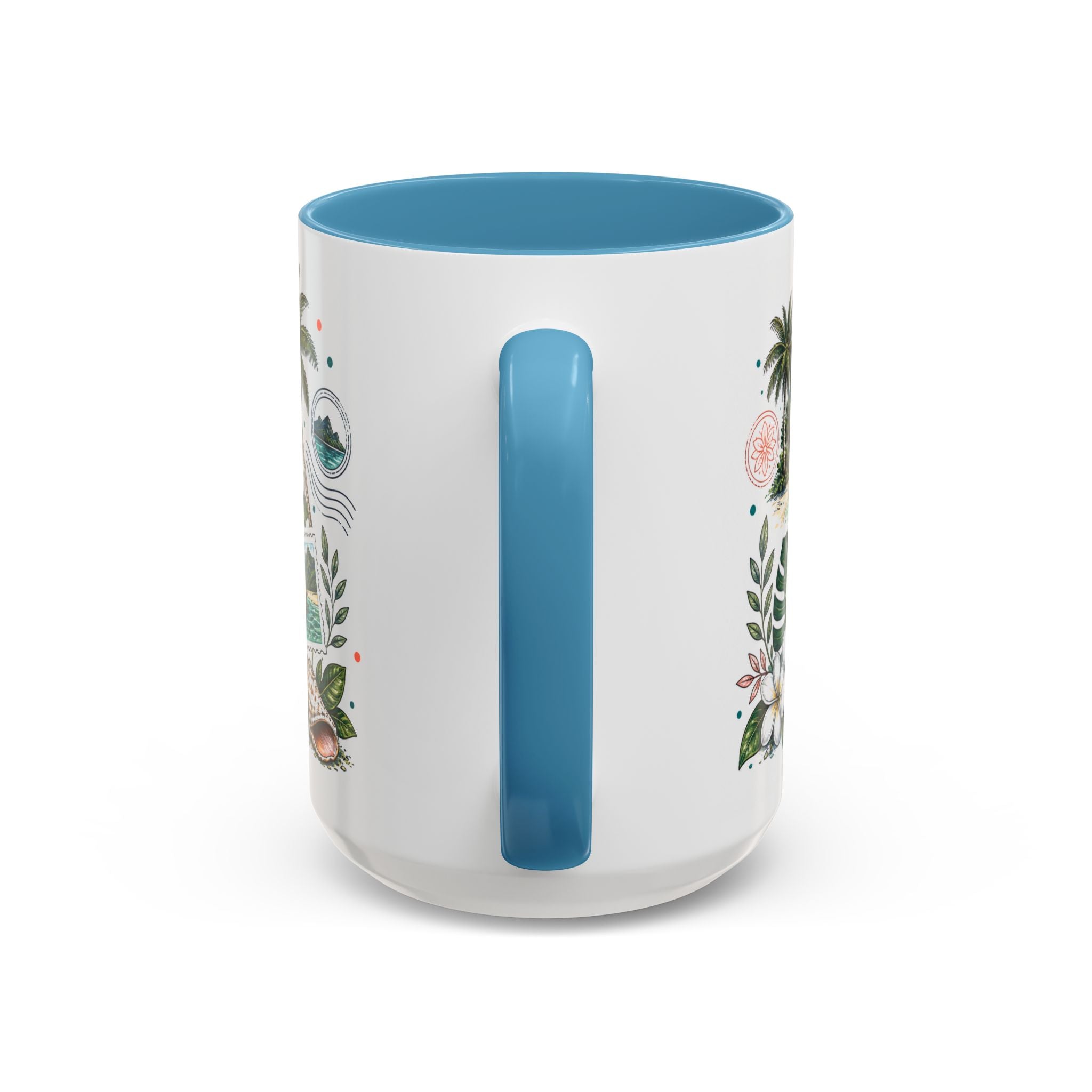 Tahiti Coffee Mug | Travel Destination Souvenir Gift | Accent Color Ceramic 11oz 15oz