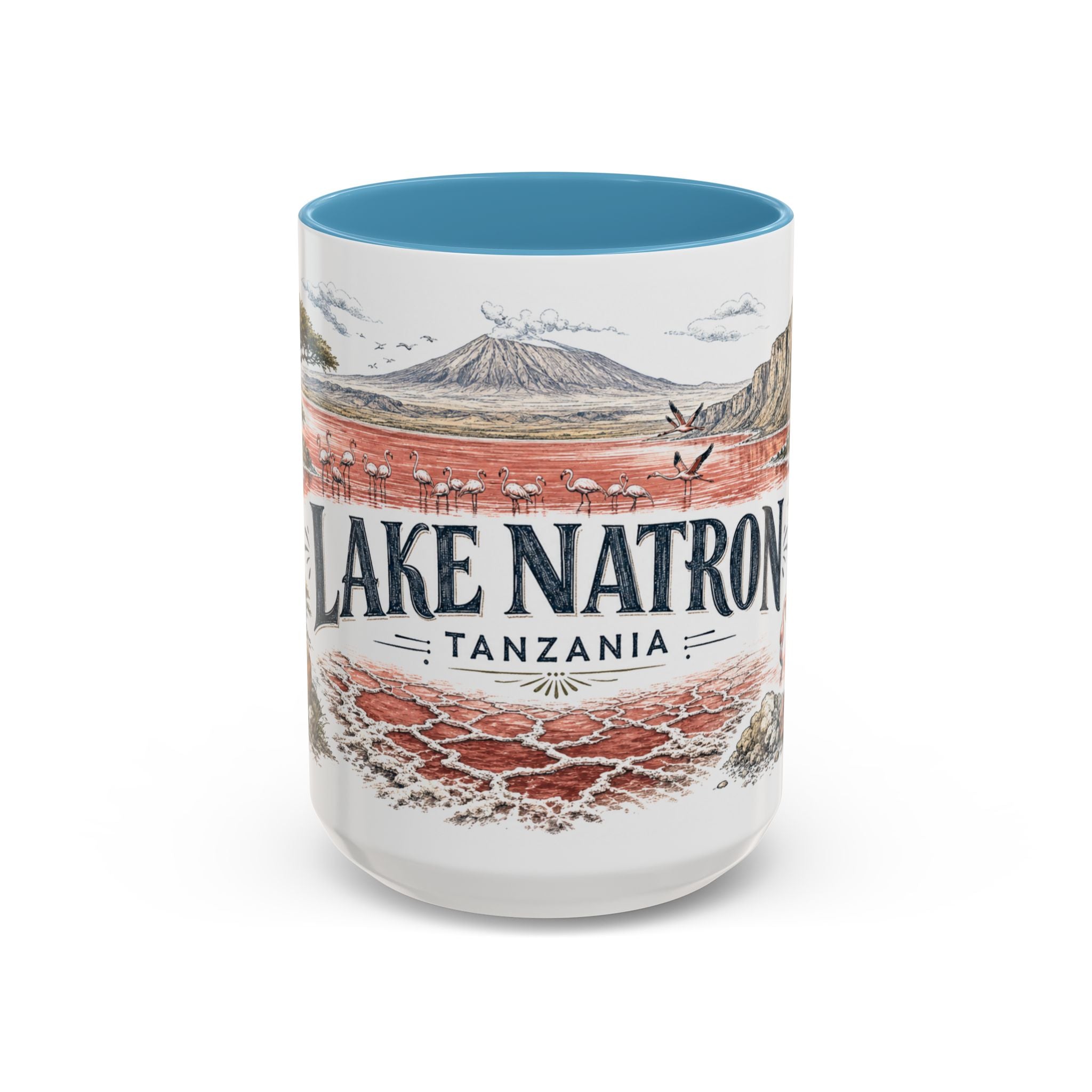 Lake Natron Mug, Tanzania Travel Souvenir, Bucket List Gift, Accent Ceramic Coffee Mug 11oz 15oz