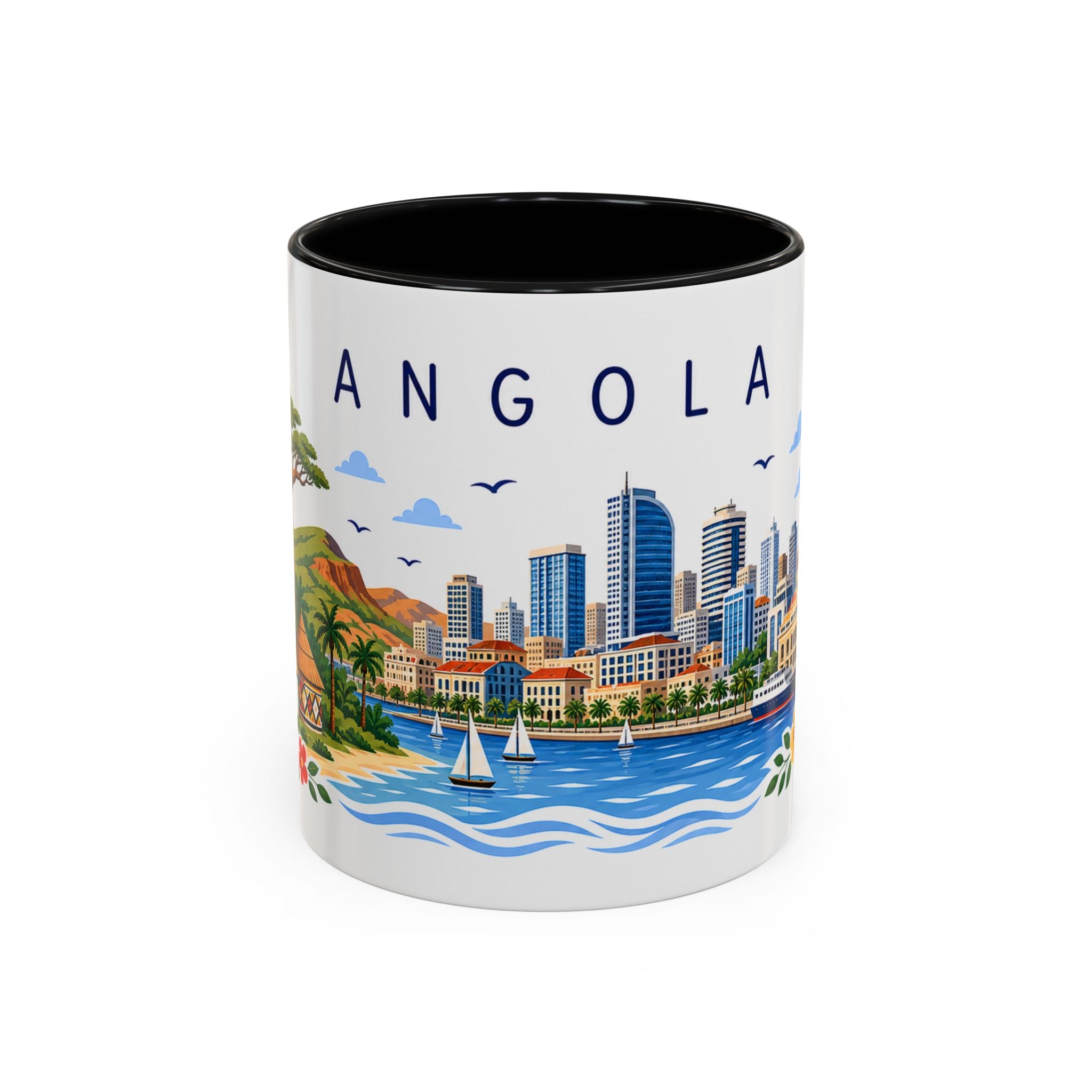 Angola Coffee Mug | Travel Souvenir Accent Mug | Place Gift Ceramic Cup 11oz 15oz