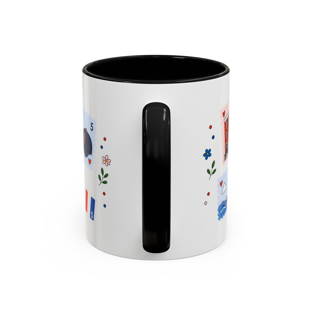 Boston Coffee Mug | Postage Stamp Collage Mug | Travel Souvenir Accent Cup 11oz 15oz
