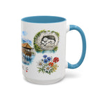 Lucerne Illustrated Travel Mug | City Souvenir Accent Coffee Mug | 11oz 15oz Ceramic Cup