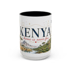 Kenya Home Country Mug | Moving Away Gift | Long Distance Friendship | 11 oz 15 oz Accent Mug