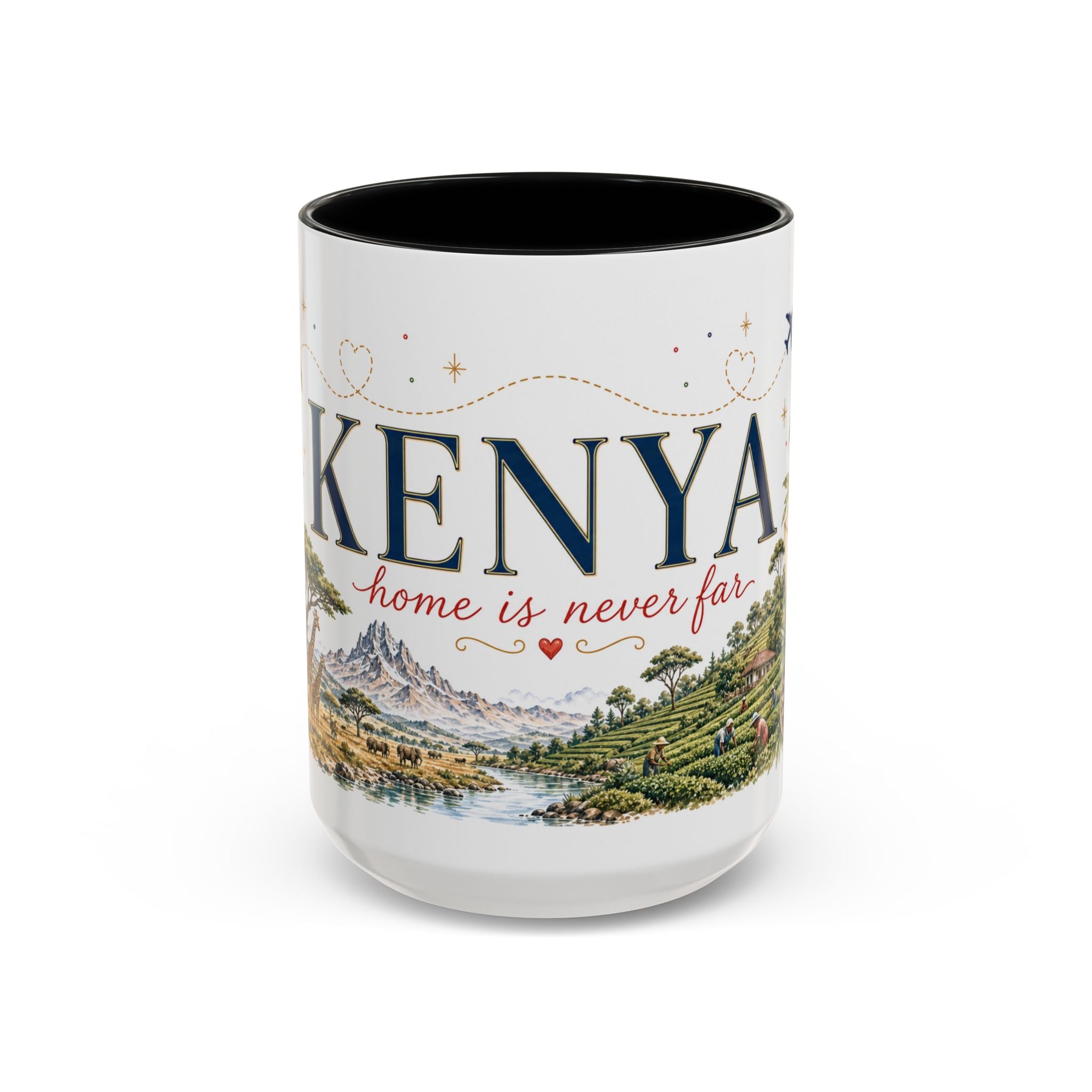 Kenya Home Country Mug | Moving Away Gift | Long Distance Friendship | 11 oz 15 oz Accent Mug