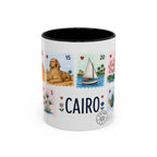Cairo Coffee Mug | Postage Stamp Collage Mug | Travel Souvenir Accent Cup 11oz 15oz
