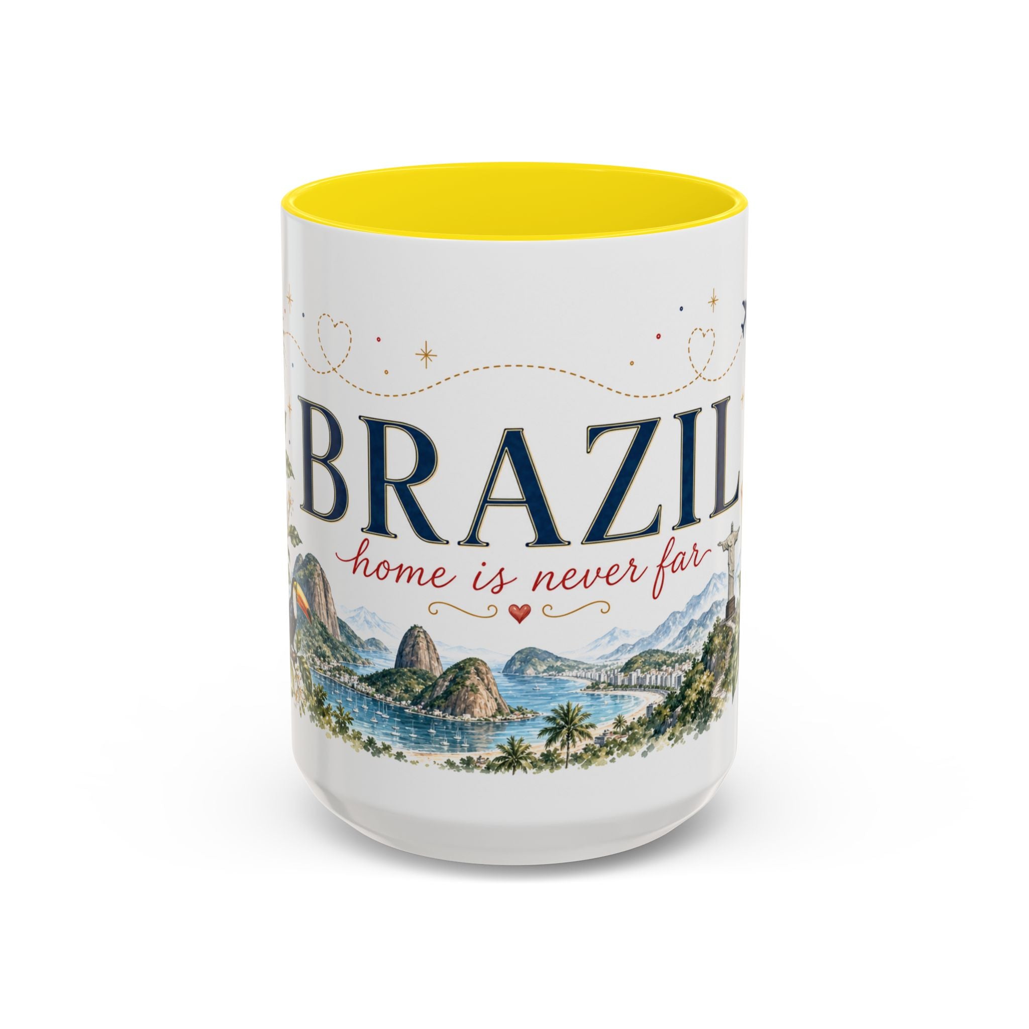 Brazil Home Country Mug | Moving Away Gift | Long Distance Friendship | 11 oz 15 oz Accent Mug