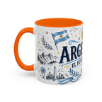 Argentina Soccer Coffee Mug | Soccer Fan Gift | Accent Color Ceramic 11oz 15oz Match Day Cup