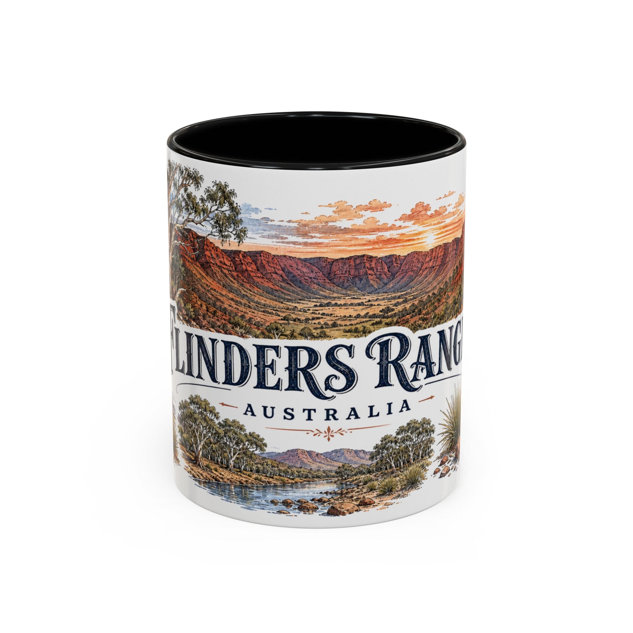 Flinders Ranges Mug, Australia Travel Souvenir, Bucket List Gift, Accent Ceramic Coffee Mug 11oz 15oz