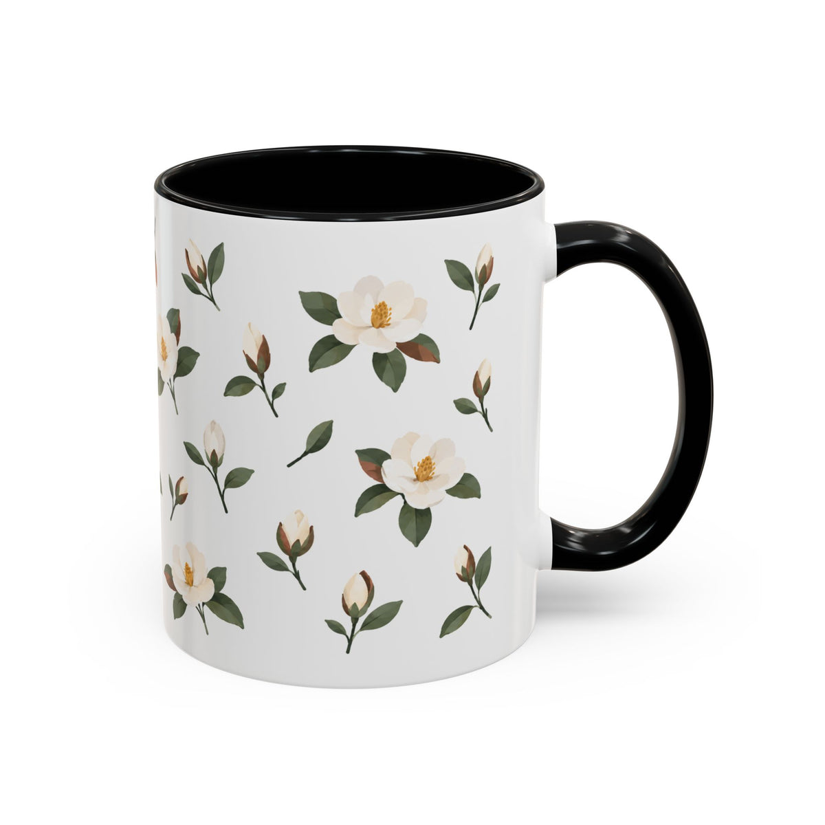 Louisiana Magnolia Mug, State Flower Floral Coffee Cup, 11oz Botanical Gift