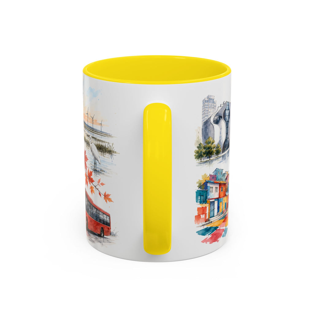 Taichung Coffee Mug | Taiwan Travel Souvenir | Vintage Illustrated City Gift | 11 oz 15 oz Accent Mug