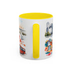 Taichung Coffee Mug | Taiwan Travel Souvenir | Vintage Illustrated City Gift | 11 oz 15 oz Accent Mug