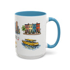 Baltimore Illustrated Travel Mug | City Souvenir Accent Coffee Mug | 11oz 15oz Ceramic Cup