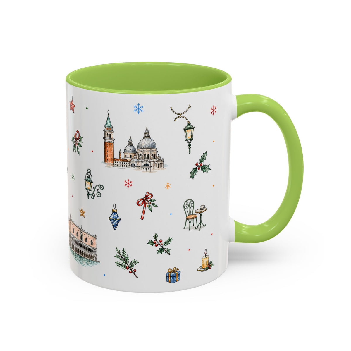 Venice Christmas Mug | Watercolor City Souvenir, Travel Memory Cup