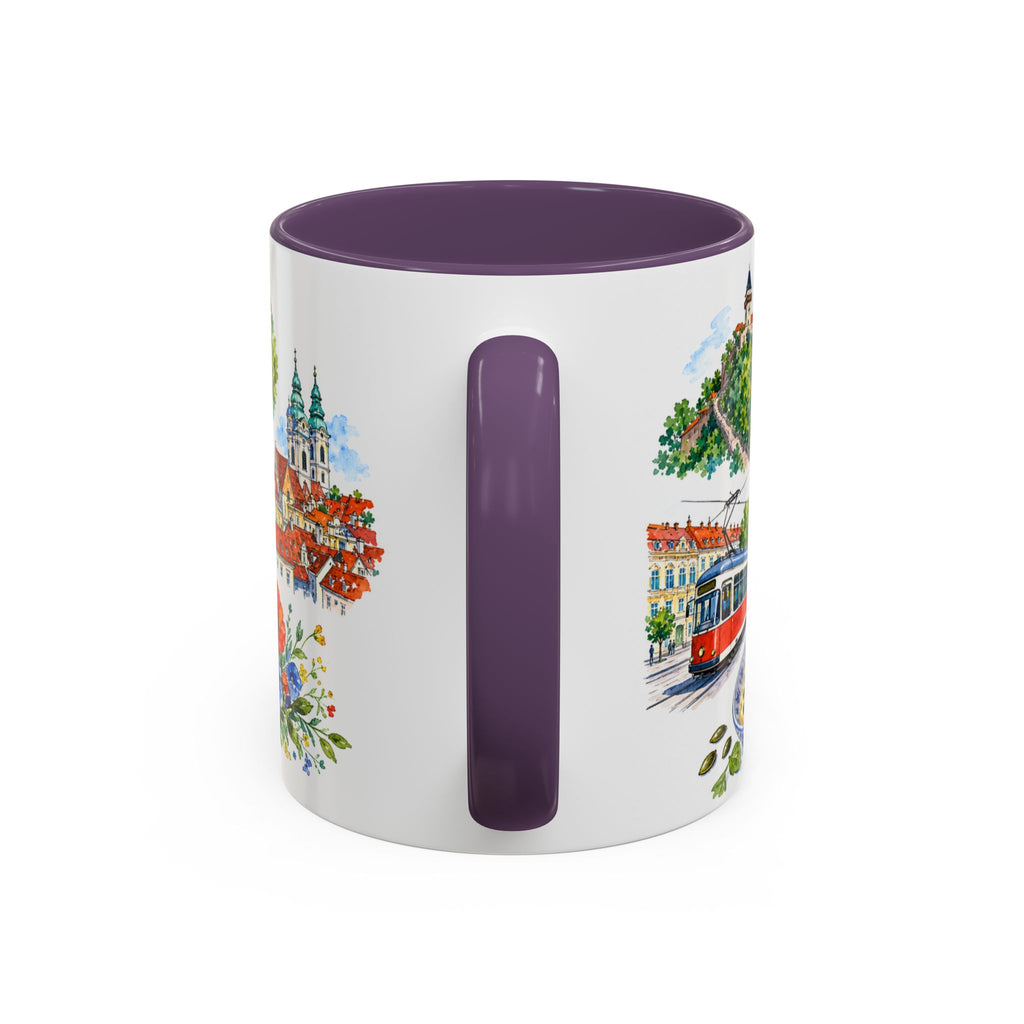 Graz Illustrated Travel Mug | City Souvenir Accent Coffee Mug | 11oz 15oz Ceramic Cup