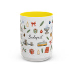 Budapest Christmas Mug | Watercolor City Souvenir | Ceramic Coffee Cup (11oz 15oz)