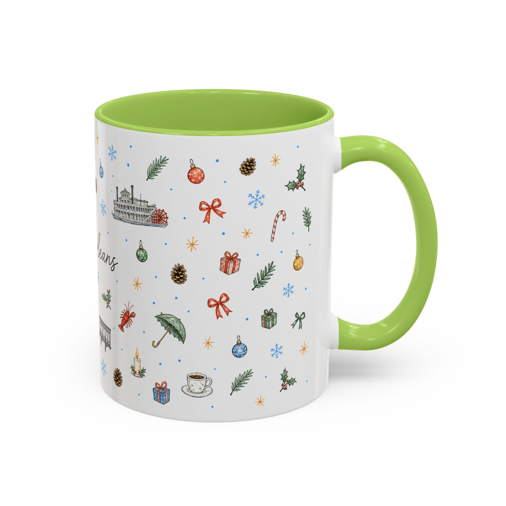 New Orleans Christmas Mug | Watercolor City Souvenir, Travel Gift (11oz/15oz)