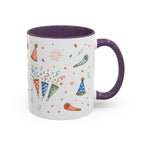 New Year Party Mug | Balloon Popper Watercolor Celebration Gift | Accent Cup 11oz 15oz