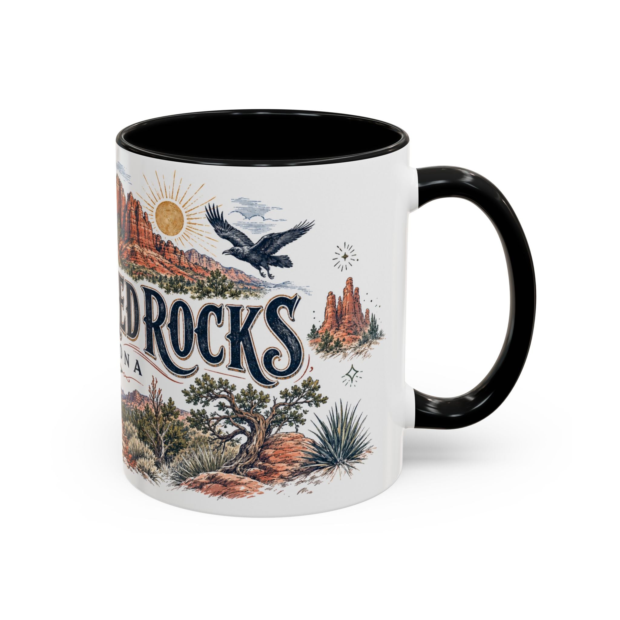 Sedona Red Rocks Mug, Arizona Travel Souvenir, Bucket List Gift, Accent Ceramic Coffee Mug 11oz 15oz