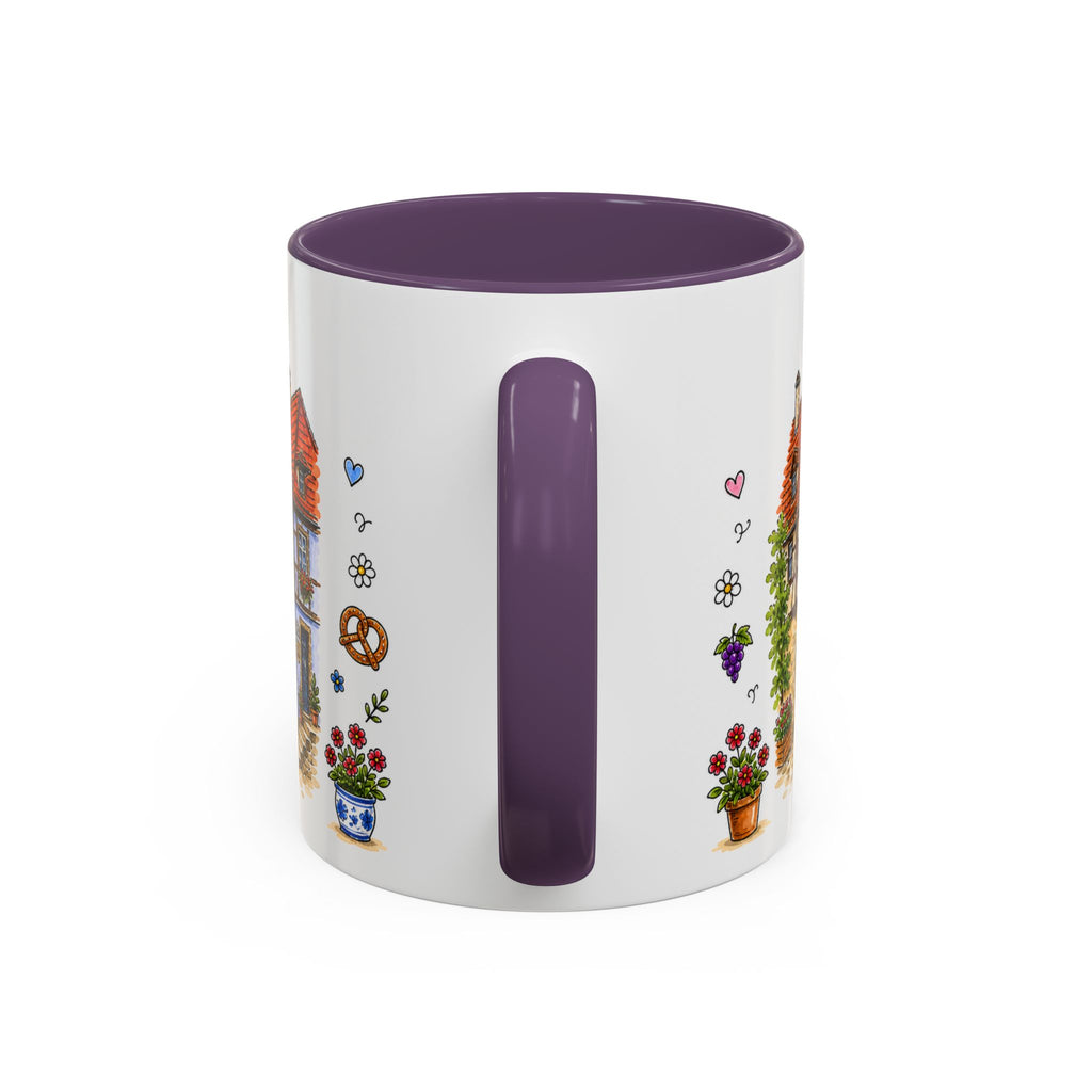 Rothenburg Illustrated Travel Mug | Germany Souvenir Accent Coffee Mug | 11oz 15oz Ceramic Cup