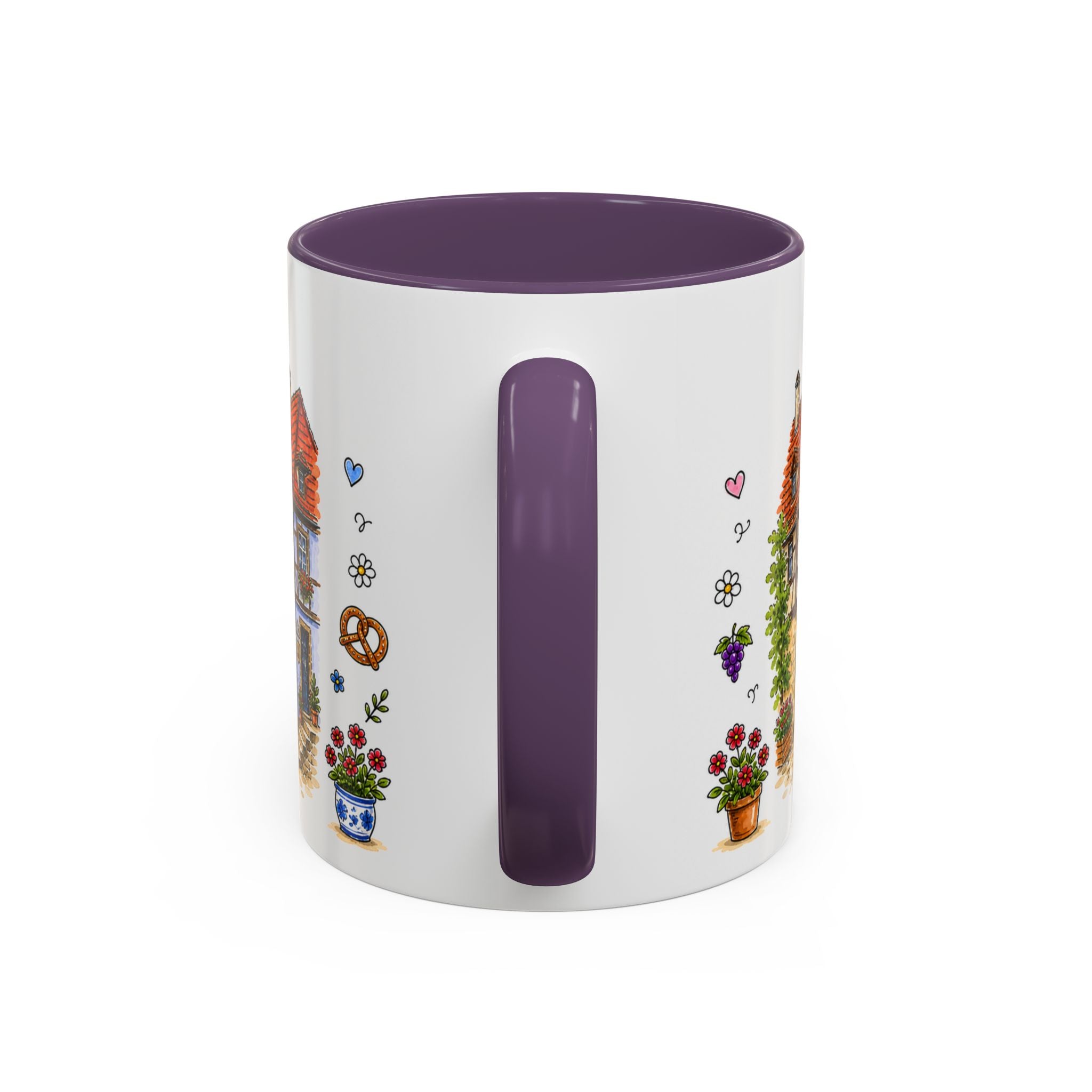 Rothenburg Illustrated Travel Mug | Germany Souvenir Accent Coffee Mug | 11oz 15oz Ceramic Cup