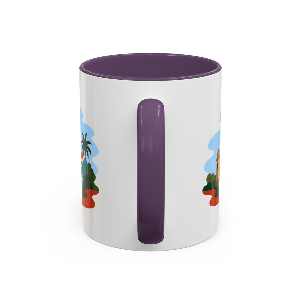 Cartagena Coffee Mug | Travel Destination Souvenir Gift | Accent Color Ceramic 11oz 15oz