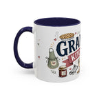 Grandma's Kitchen Hugs Coffee Mug | Gift From Grandkids | Accent Color Ceramic 11oz 15oz