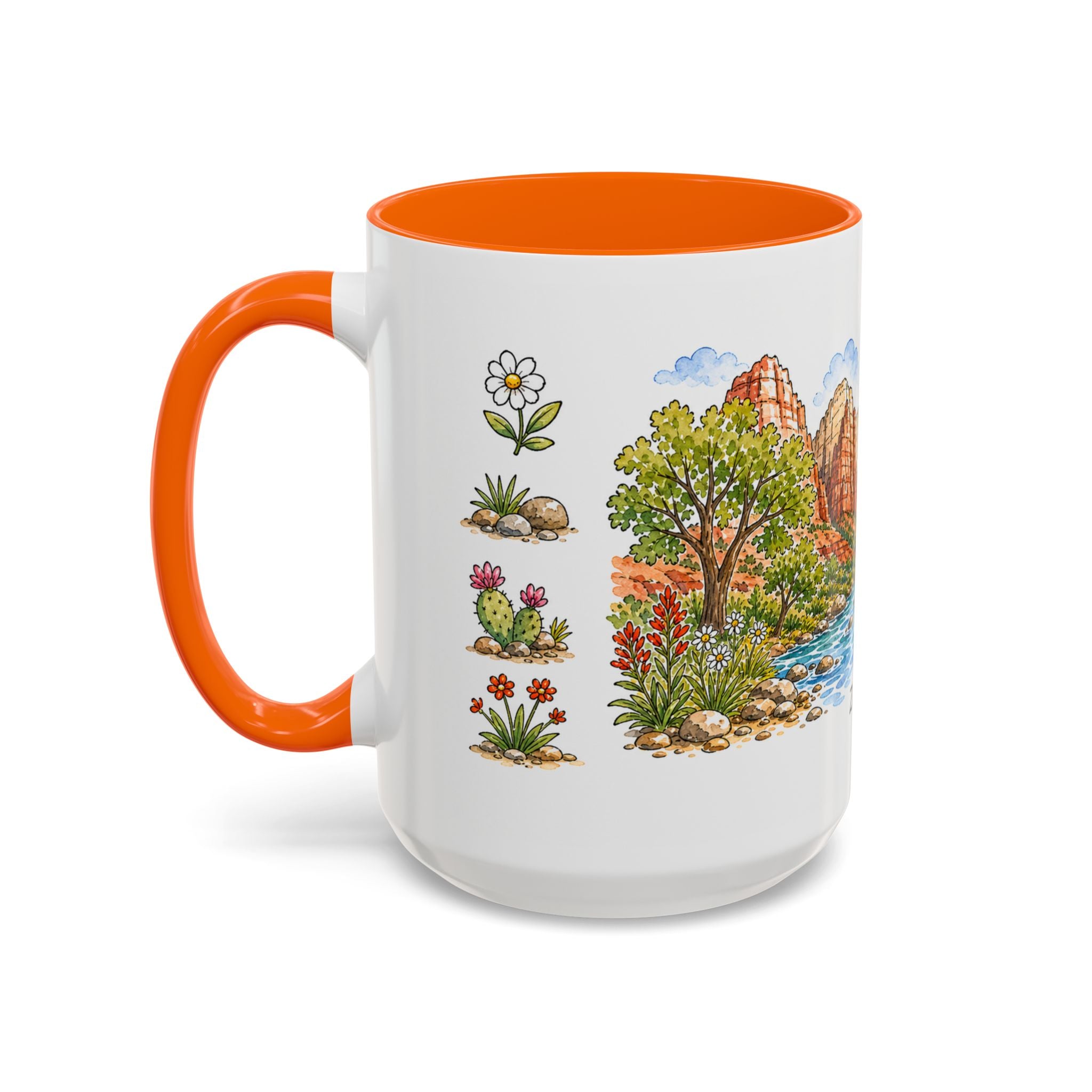 Zion National Park Mug | US Travel Souvenir Accent Coffee Mug | 11oz 15oz Ceramic Cup