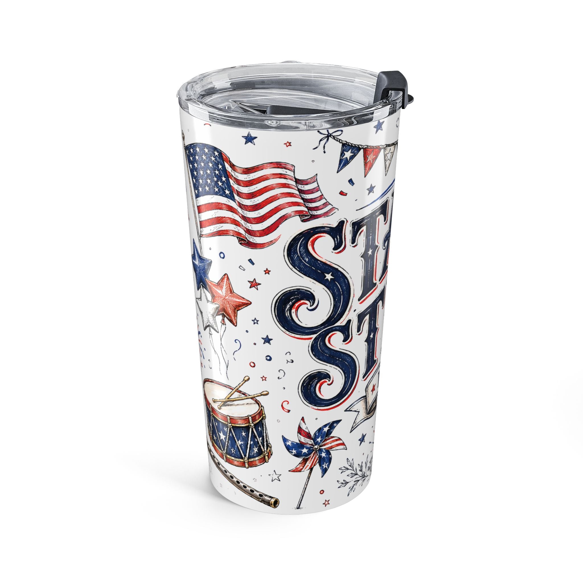 Stars and Stripes Forever 20oz Tumbler | Patriotic 4th of July Gift | Insulated Stainless Steel Travel Cup