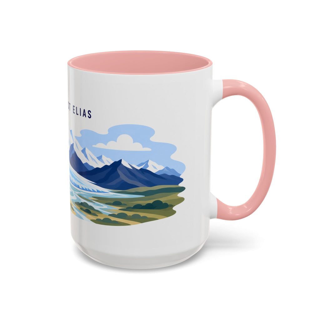 Wrangell-St. Elias National Park Coffee Mug | Solid Color Block Park Souvenir | 11oz 15oz Accent Mug
