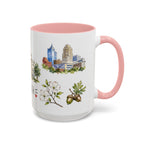 Raleigh Illustrated Travel Mug | City Souvenir Accent Coffee Mug | 11oz 15oz Ceramic Cup
