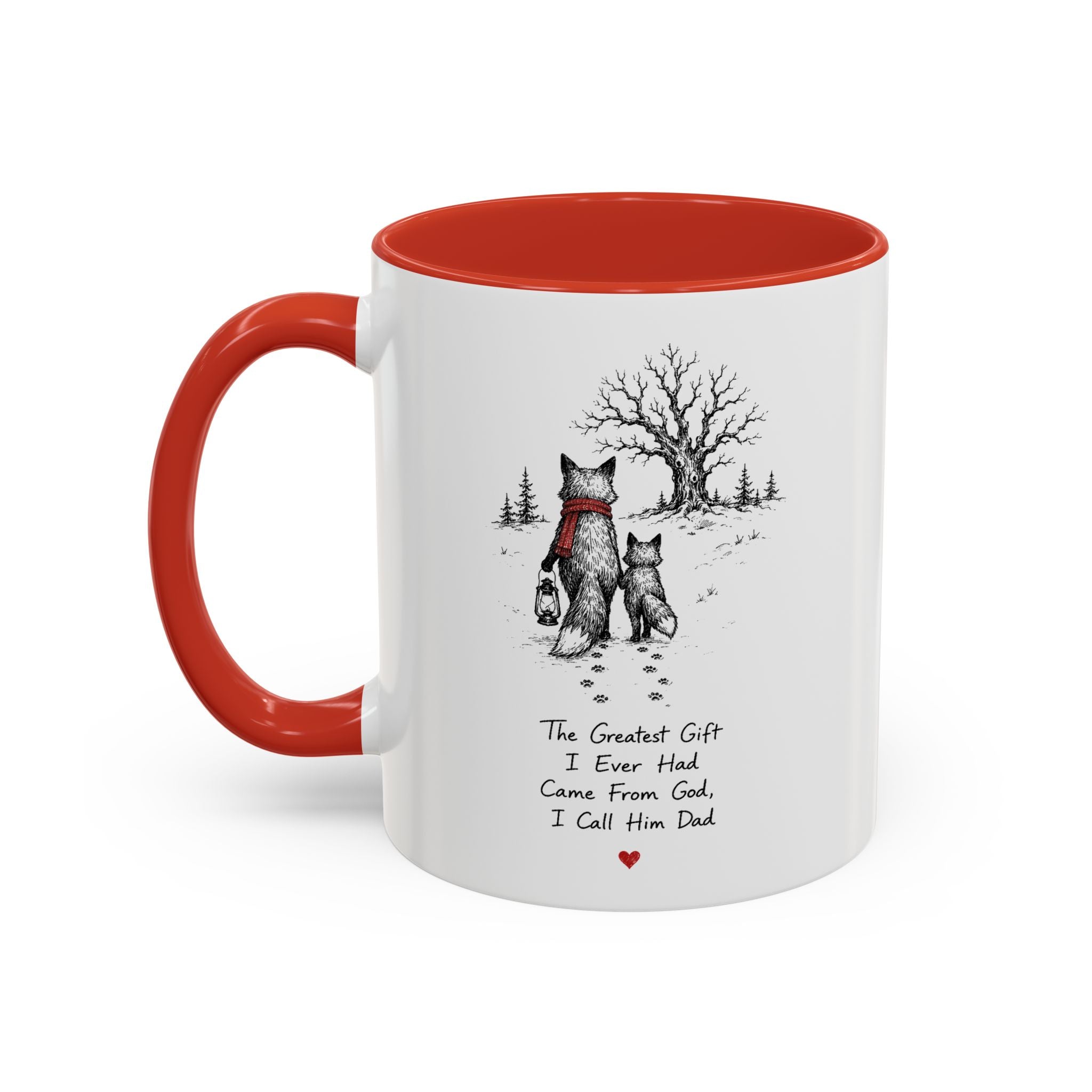 Clever Fox Dad Mug | Father's Day Gift, Accent Ceramic Coffee Cup (11oz or 15oz)