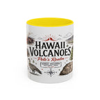 Hawaii Volcanoes National Park Coffee Mug | Hawaii Big Island Lava Volcano Gift | Accent Color Ceramic 11oz 15oz