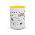 Vienna Christmas Mug | Watercolor Travel Souvenir | Holiday Gift | Accent Ceramic Coffee Cup 11oz 15oz