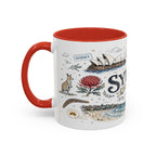 Sydney Coffee Mug | Australia Souvenir Travel Gift | Accent Color Ceramic 11oz 15oz