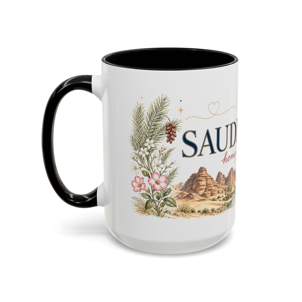 Saudi Arabia Home Country Mug | Moving Away Gift | Long Distance Friendship | 11 oz 15 oz Accent Mug