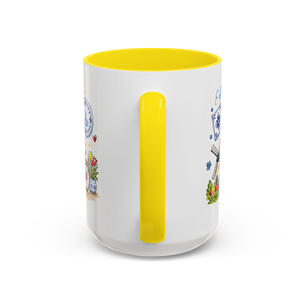 Amsterdam Travel Mug | European City Souvenir Accent Coffee Mug | 11oz 15oz Ceramic Cup