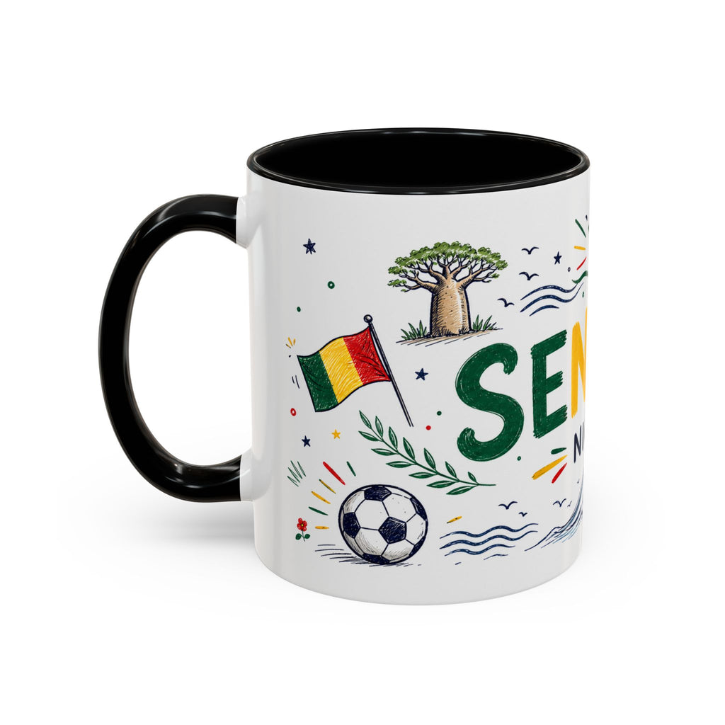 Senegal Soccer Coffee Mug | World Cup Fan Gift | Accent Color Ceramic 11oz 15oz Match Day Cup