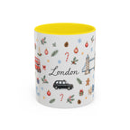 London Christmas Mug | Watercolor City Souvenir, Travel Memories, Ceramic Coffee Cup