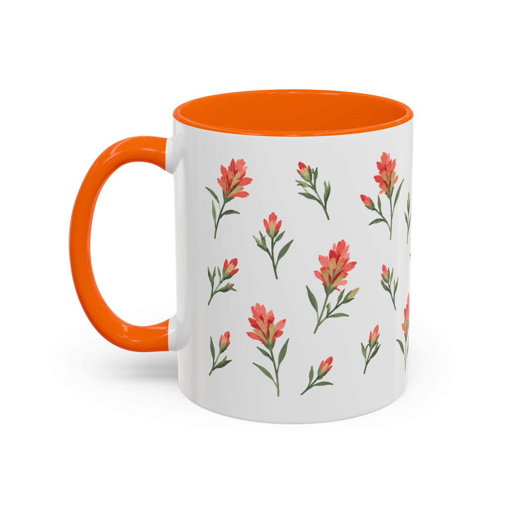 Wyoming Indian Paintbrush Mug, State Flower Floral Coffee Cup, 11oz Botanical Gift